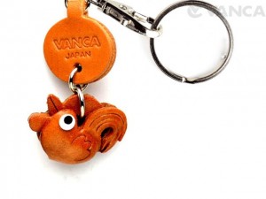 Rooster Leather Keychains Little Zodiac Mascot