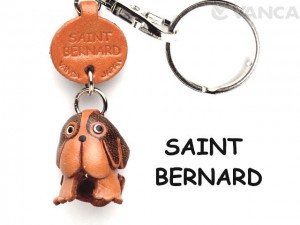 St.Bernard Leather Dog Keychain