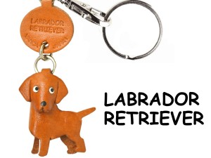Labrador Retriever Leather Dog Keychain