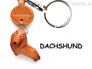 Dachshund Leather Dog Keychain