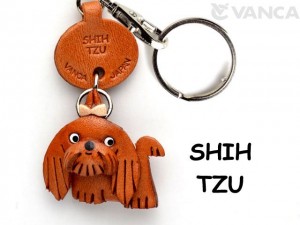Shih Tzu Leather Dog Keychain