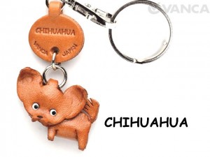 Chihuahua Leather Dog Keychain