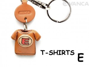 E(Red) Japanese Leather Keychains T-shirt