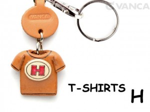 H(Red) Japanese Leather Keychains T-shirt