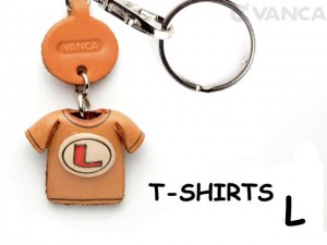 L(Red) Japanese Leather Keychains T-shirt