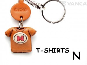 N(Red) Japanese Leather Keychains T-shirt