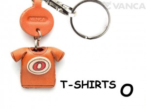 O(Red) Japanese Leather Keychains T-shirt