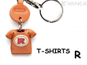 R(Red) Japanese Leather Keychains T-shirt