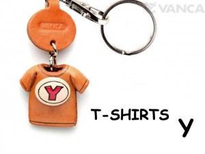 Y(Red) Japanese Leather Keychains T-shirt