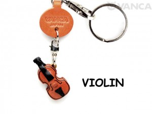Violin Japanese Leather Keychains Goods 