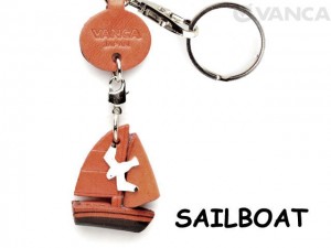 Sailboat Japanese Leather Keychains Goods