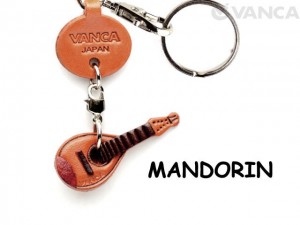 Mandolin Leather Keychain