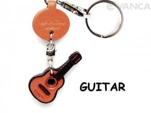 Guitar Leather Keychain