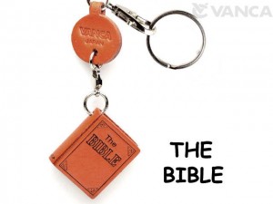 The Bible Leather Keychain