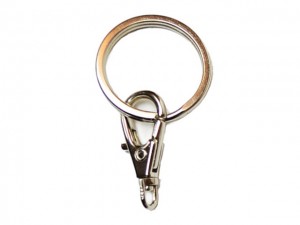 Japanese Leather Small Keychain/Keyring Metal fittings #56000