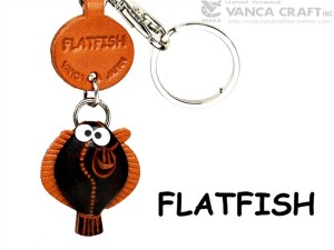 Flatfish Japanese Leather Keychains Fish 