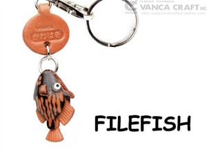 Filefish Japanese Leather Keychains Fish 