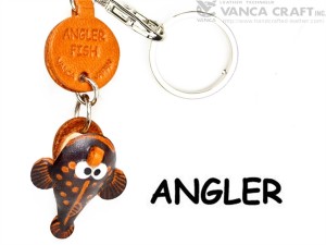 Angler fish Japanese Leather Keychains Fish 