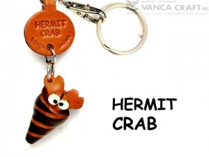 Hermit crab Japanese Leather Keychains Fish 