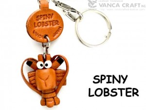 Spiny Lobster Japanese Leather Keychains Fish 
