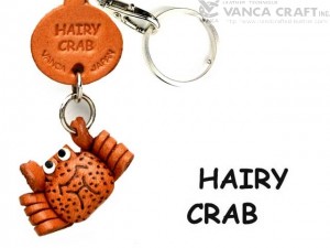 Hairy crab Japanese Leather Keychains Fish 