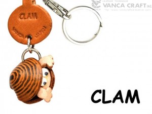 Clam Japanese Leather Keychains Fish 