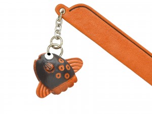 Sun Fish Leather Charm Bookmarker