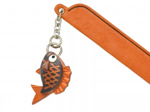 Red Snapper Leather Charm Bookmarker