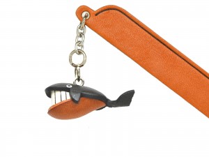 Whale Leather Charm Bookmarker