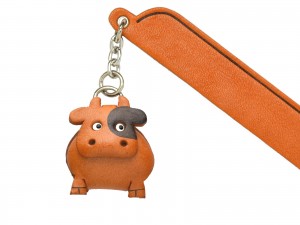 Cow Leather Charm Bookmarker