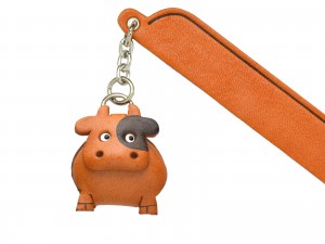 Cow Leather Charm Bookmarker