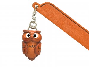 Owl Leather Charm Bookmarker