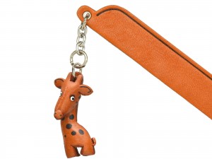 Giraffe Leather Charm Bookmarker