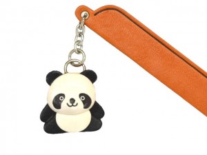 Panda Leather Charm Bookmarker