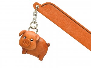 Pig Leather Charm Bookmarker