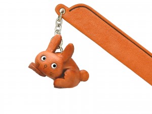 Rabbit Leather Charm Bookmarker