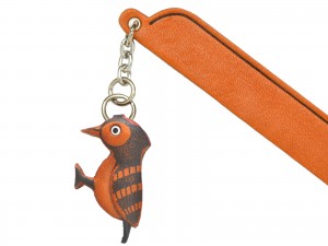 Wood pecker Leather Charm Bookmarker