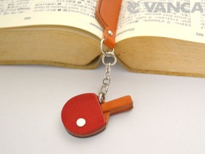 Pingpong paddle Leather Charm Bookmarker
