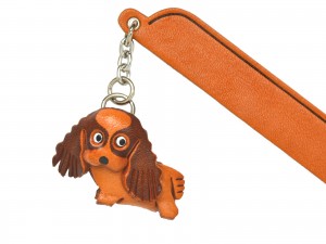 Cavalier Leather dog Charm Bookmarker