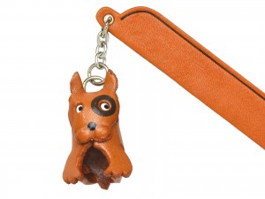 Bull terrier Leather dog Charm Bookmarker