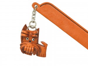 Cairn terrier Leather dog Charm Bookmarker