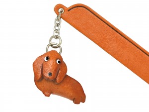 Dachshund Leather dog Charm Bookmarker