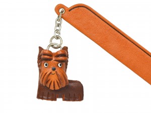 Yorkshire terrier Leather dog Charm Bookmarker