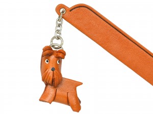 Schnauzer Leather dog Charm Bookmarker