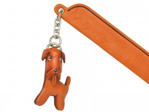 Wire fox terrier Leather dog Charm Bookmarker