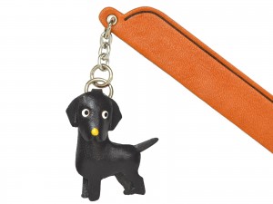 Labrador Black Leather dog Charm Bookmarker