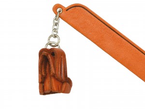 Bearded collie Leather dog Charm Bookmarker