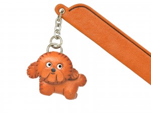 Bichon frise Leather dog Charm Bookmarker