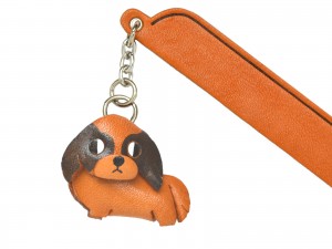 Japanese chin Leather dog Charm Bookmarker