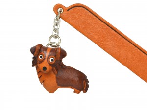 Border collie Leather dog Charm Bookmarker